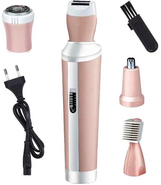 KAMEAII Electric Rechargeable waterproof 4in1 lady shaver nose trimmer eyebrow Grooming Kit 40 min  Runtime 3 Length Settings