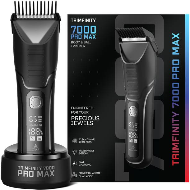 urbangabru Trimfinty 7000 Pro Max Trimmer for Men | Skin Safe Tech Fully Waterproof Trimmer Fully Waterproof Trimmer 90 min  Runtime 4 Length Settings