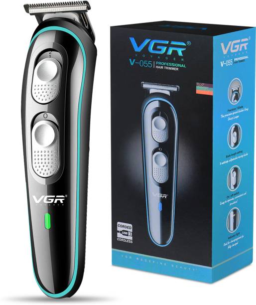 VGR V-055 Professional Hair Trimmer Trimmer 120 min  Runtime 4 Length Settings