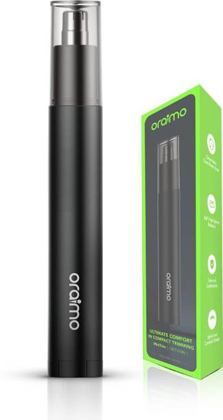 ORAIMO Mini for Nose & Ear Hairs | Dual Blade | Battery-Operated(ONT-210N) Trimmer 150 min  Runtime 1 Length Settings