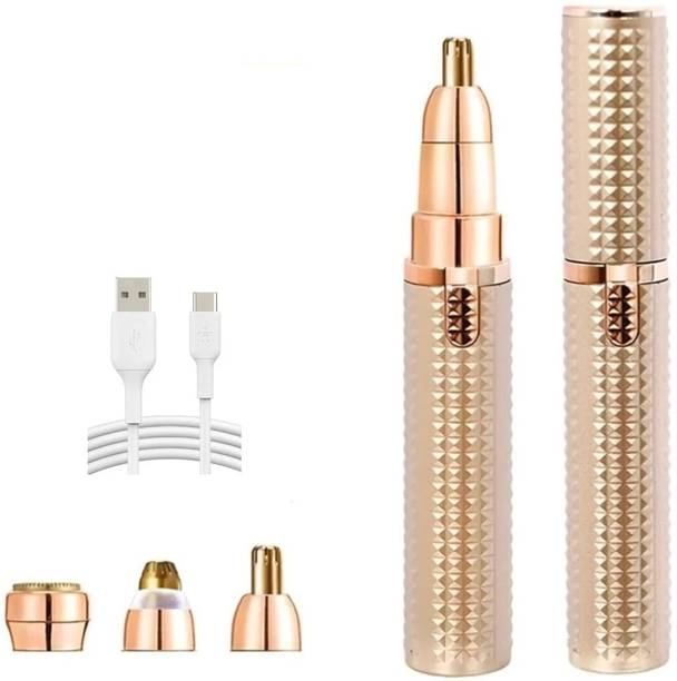 DENDUES 3 IN 1 Eyebrow Machine For Women,Face Lips Nose Hair Removal D101 Trimmer 90 min  Runtime 3 Length Settings