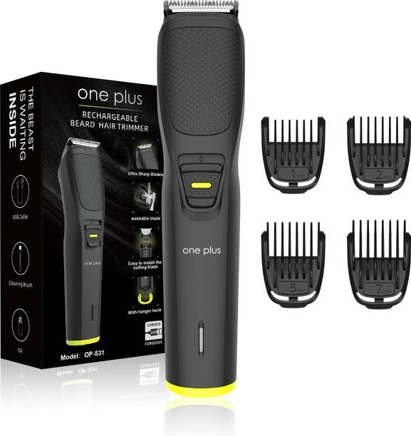 One Plus OP 531 Cordless Professional Hair Trimmer For Men waterproof Trimmer 120 min  Runtime 4 Length Settings