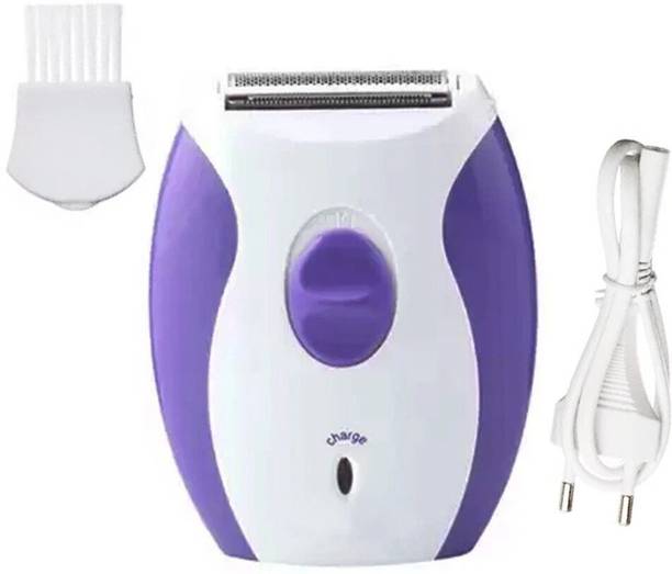 Crostal Rechargeable Lady Hair Remover Epilator Full body, Face shaver & Eyebrow Trimmer Body Groomer 60 min Runtime 0 Length Settings