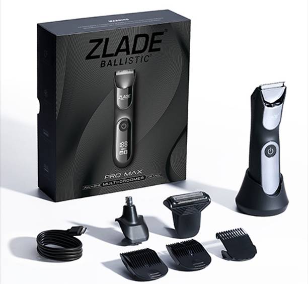 Zlade Ballistic Pro Max All-in-One Multigroomer for Men Fully Waterproof Body Groomer 90 min  Runtime 6 Length Settings