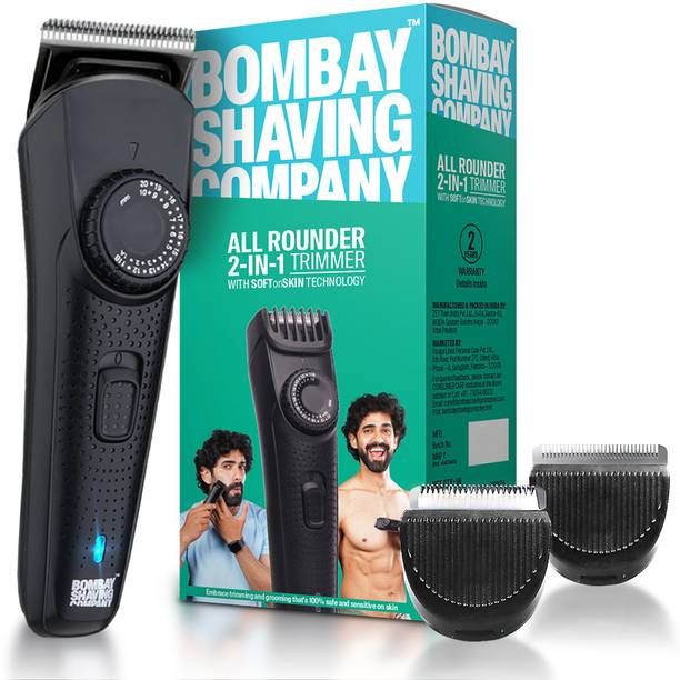 BOMBAY SHAVING COMPANY All Rounder 2-in-1 Beard & Body Grooming Trimmer 120 min  Runtime 38 Length Settings