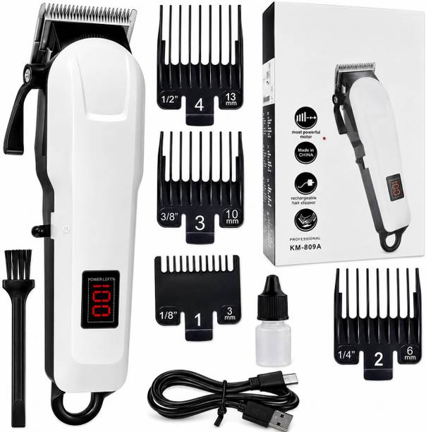 CLINLINSO 809A Professional Digital Display Cordless Hair Clipper Electric Hair Cutter Kit Fully Waterproof Trimmer 180 min Runtime 4 Length Settings