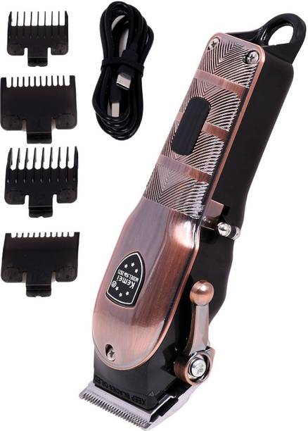 Kemei KM-2625 USB Rechargeable Metal Body Hair Clipper Trimmer 120 min Runtime 4 Length Settings
