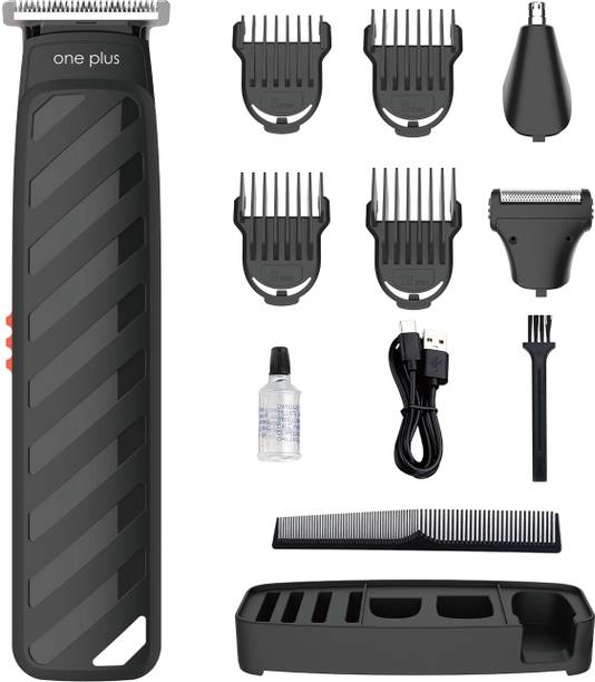 One Plus OP 511 Cordless Professional 8 in 1 Grooming Kit Washable Trimmer 120 min  Runtime 4 Length Settings