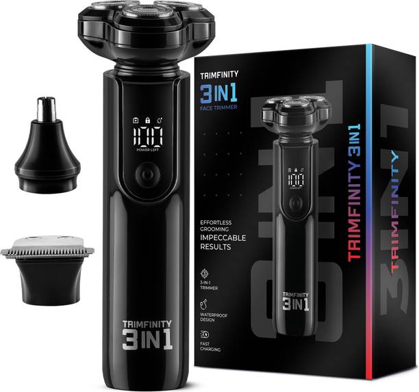 urbangabru Trimfinity 3-in-1 Waterproof Electric Face Trimmer & Shaver for Men Shaver For Men