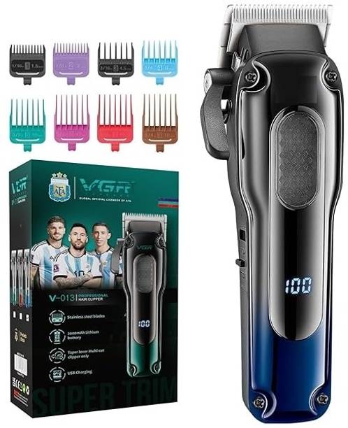 Tejal Enterprises V-118 Professional Hair Clipper with LED Display Trimmer 200 min Runtime 6Length Trimmer 200 min  Runtime 2 Length Settings