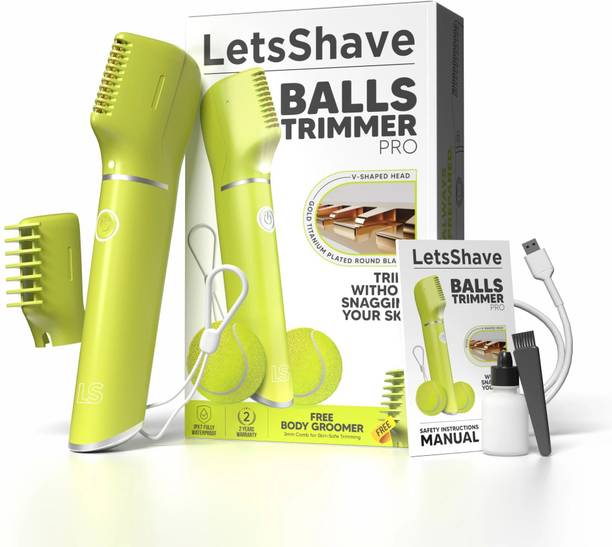 LetsShave Balls Trimmer Fully Waterproof Body Groomer 90 min Runtime 3 Length Settings