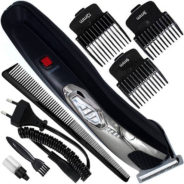 OEMEI Heavy Duty 600mAh Battery Rechargeable Steel Blade Hair Clipper Beard Moustache Fully Waterproof Trimmer 90 min  Runtime 4 Length Settings