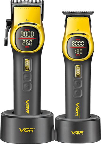 VGR V-885 S2 Rotafinity Pro 2 in 1 Barber Set, Clipper Trimmer 300 min Runtime 19 Length Settings