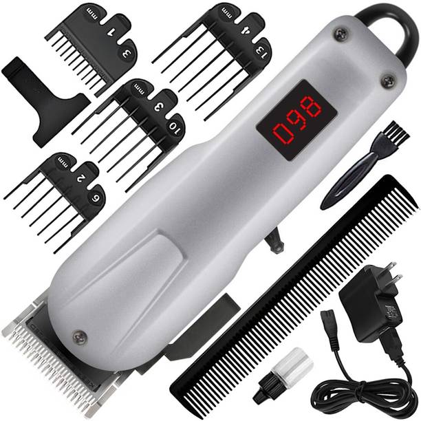 Groomic A Chargeable 2000mAh Battery Steel Blade Heavy Duty Hair Clipper Beard Moustache Fully Waterproof Trimmer 240 min Runtime 8 Length Settings