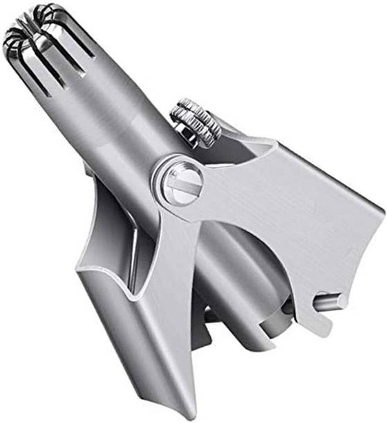 Buzzomart Manual Nose & Ear Hair Trimmer for Men & Women Stainless Steel Nose Hair Remover Trimmer 120 min  Runtime 1 Length Settings