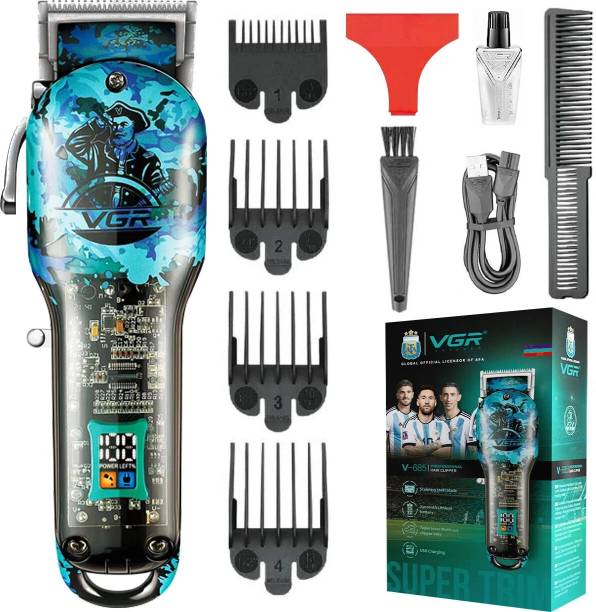 VGR V-685 Professional Hair Clipper with LED display Trimmer 300 min  Runtime 8 Length Settings