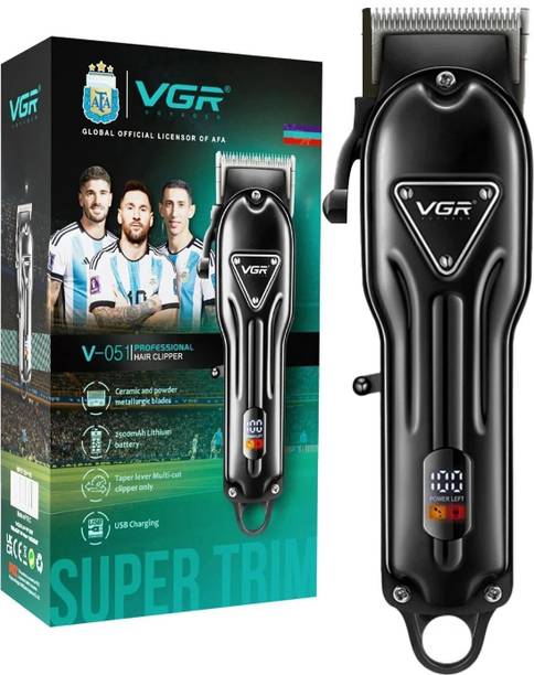 VGR V-051 Professional Hair Clipper with LED Display,New Powder Metallurgic Blades, Trimmer 300 min Runtime 4 Length Settings