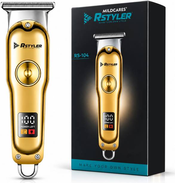 MILDCARES RStyler Luxury Gold Professional Hair Trimmer | Turbo Tech | Smart LED Display Trimmer 120 min Runtime 4 Length Settings