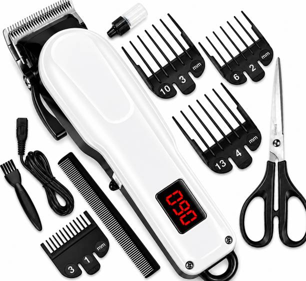 RACCOON 809A Trimmer with Scissor Men Hair Cutting Machine Haircut Cordless Hair Clipper Fully Waterproof Trimmer 180 min Runtime 5 Length Settings