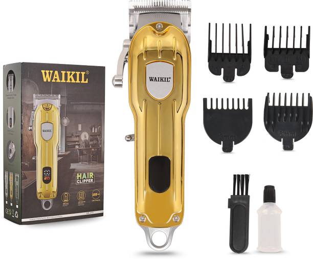 WAIKIL WK-010 Hair Clipper for Men with Cordless USB Rechargeable Beard & Hair 1800mAh Fully Waterproof Trimmer 180 min  Runtime 4 Length Settings