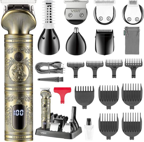VGR V-106 Professional 6in1 Grooming Kit with LED Display Trimmer 180 min Runtime 16 Length Settings