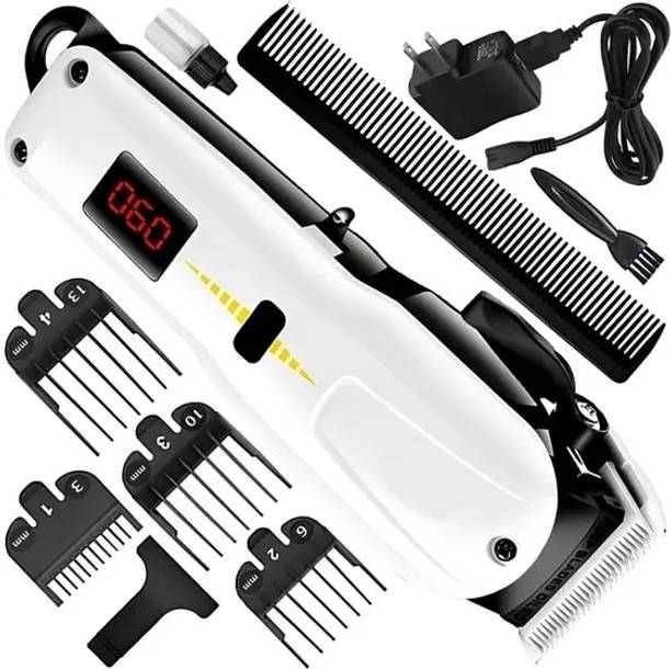RACCOON Digital 809A Hair Clipper for Men, Shaver 4 Combs for Hairs Beard & Moustaches Fully Waterproof Trimmer 180 min  Runtime 5 Length Settings