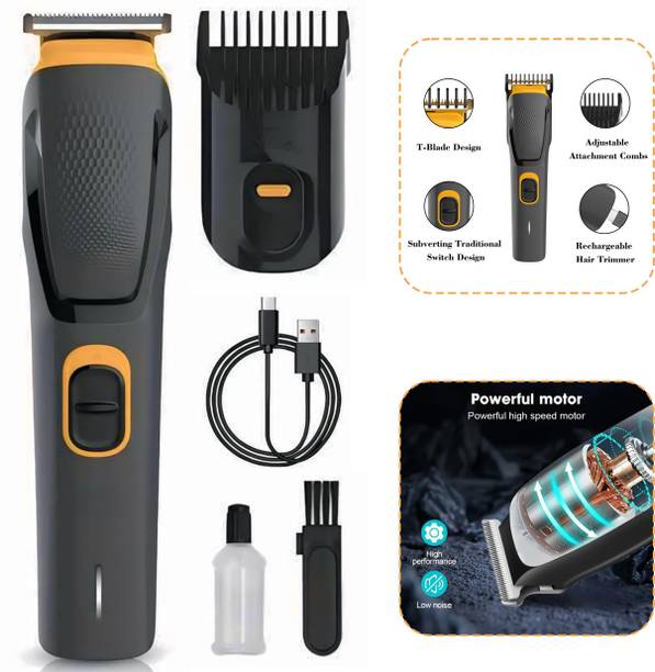 Virth Self-Sharpening Stainless Steel Blades – Turbo Mode for Extra Power Beard Care Trimmer 120 min  Runtime 0 Length Settings