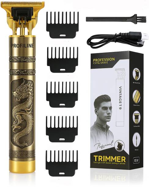 Profiline Hair Cut Machine For Men Professional Rechargeable T9 Trimmer 60 min Runtime 3 Length Settings