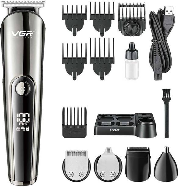 VGR V-107 Professional 11in1 Grooming Kit Fully Waterproof Trimmer 150 min Runtime 30 Length Settings