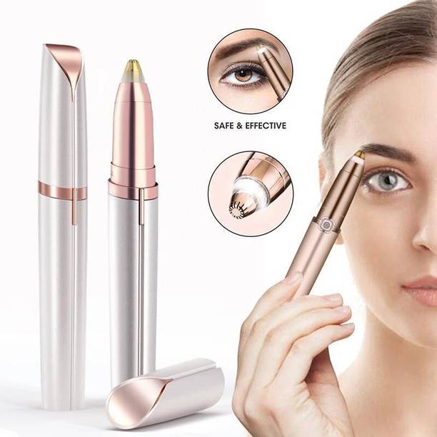BeeDuck Women's Portable Safe Electric Eyebrow Trimmer Facial Hair Remover Trimmer 120 min  Runtime 0 Length Settings