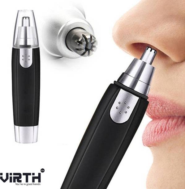 Virth Battery-Operated Ear and Nose Hair Trimmer for Men and Women Trimmer 30 min  Runtime 1 Length Settings