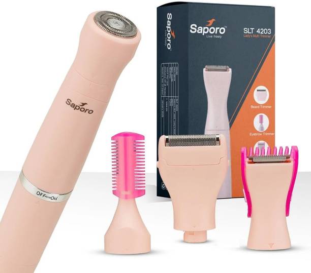 SAPORO 4 in 1 Rechargeable Multi Trimmer for Women Trimmer 60 min  Runtime 4 Length Settings