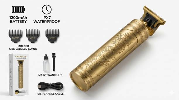 Vintage T9 Precision Groom Pro Series Trimmer Model 5 for Men X X X X X Trimmer 60 min Runtime 4 Length Settings