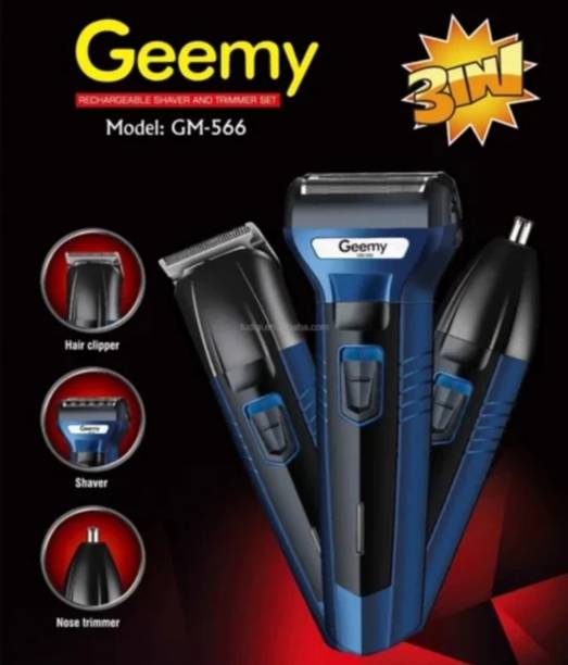 Geemy Propessional rechargeable GM 667 hiar trimmer clipper Trimmer 80 min Runtime 4 Length Settings