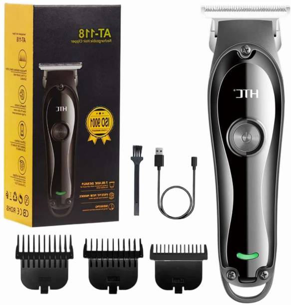 TechElectro HTC AT-118 Professionals Design Rechargeable Hair Machine And Trimming-77 Trimmer 120 min  Runtime 5 Length Settings