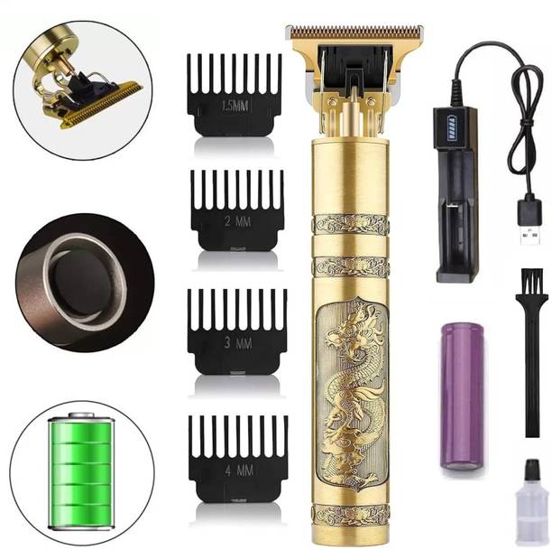Leemoza Wireless Men Trimmer, 4 Combs, Shaver, Beard Quality Professional Pro+ Trimmer 100 min  Runtime 4 Length Settings