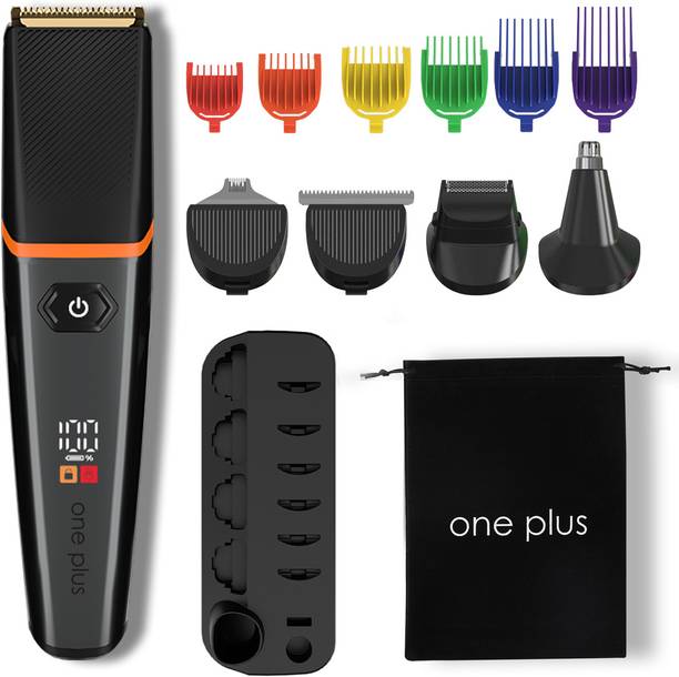 One Plus OP 17 Pro Cordless Professional Hair Trimmer Titanium coated blade waterproof Trimmer 120 min  Runtime 12 Length Settings