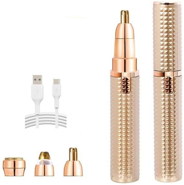 DENDUES 3 IN 1 Eyebrow Machine For Women,Face Lips Nose Hair Removal D101 Trimmer 90 min  Runtime 3 Length Settings