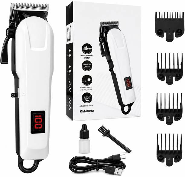 RACCOON 809A Professional Salon Hair Clipper & Beard Best Trimmer Fully Waterproof Trimmer 180 min Runtime 5 Length Settings