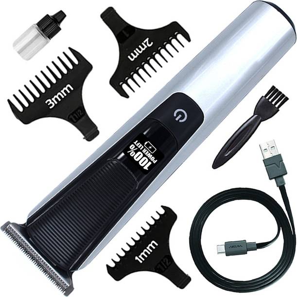 QGS Fast Charging 0 Trim Beard Moustache Trimmer Hair Clipper Razor 0mm to 3mm 6256 Fully Waterproof Body Groomer 120 min  Runtime 3 Length Settings
