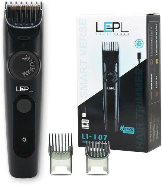 LEPL Professional Hair Trimmer with Led Indicator, IPx6 Fully Waterproof Trimmer 90 min  Runtime 20 Length Settings