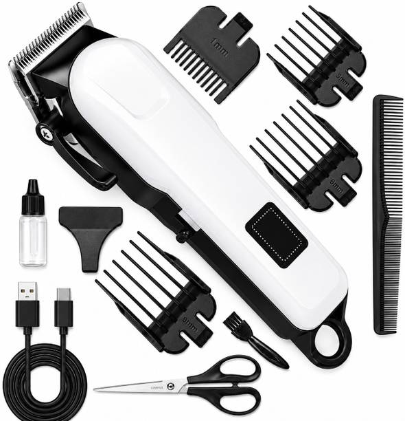 CLINLINSO 809 Professional Hair Cutting Machine with Hair Comb, Scissors & Grooming Kit Fully Waterproof Trimmer 240 min Runtime 5 Length Settings