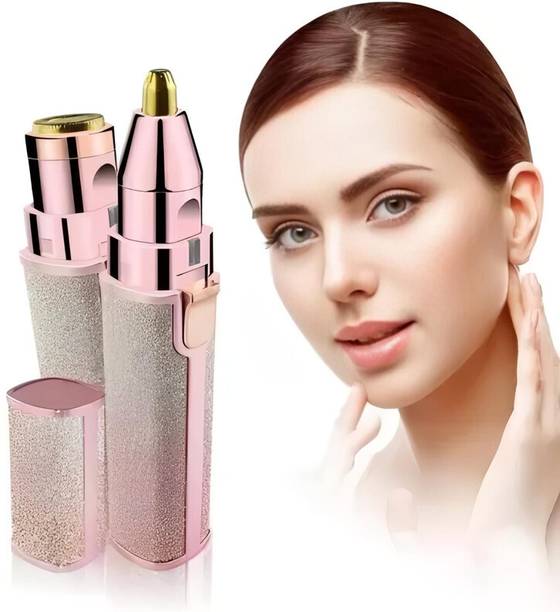 Elecsera Eyebrow Trimmer & Facial Hair Remover, 2 in 1 Painless Trimmer 90 min  Runtime 0 Length Settings