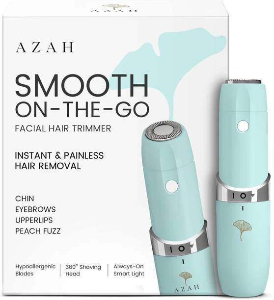 AZAH Facial Mini Hair Trimmer for Women | Electric Facial Hair Remover for Women | Trimmer 45 min Runtime 12 Length Settings