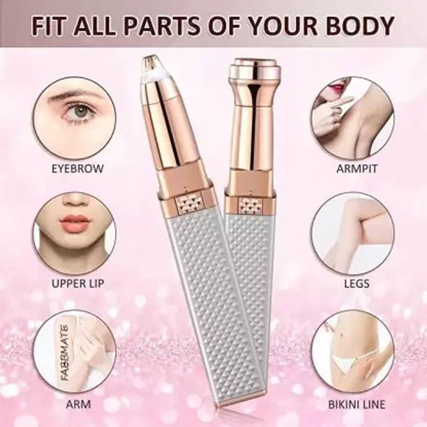 ClothyDeal 2 in 1 Premium Rechargeable Eyebrow Trimmer|Nose,Fullbody Hair Remover_8E3N4D25R Trimmer 90 min  Runtime 1 Length Settings