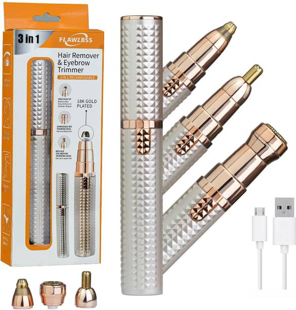 NLB ENTERPRISE 3 In 1 eyebrow trimmer for women, Upper Lips, Facial & Nose Hair trimmer men Trimmer 60 min Runtime 3 Length Settings