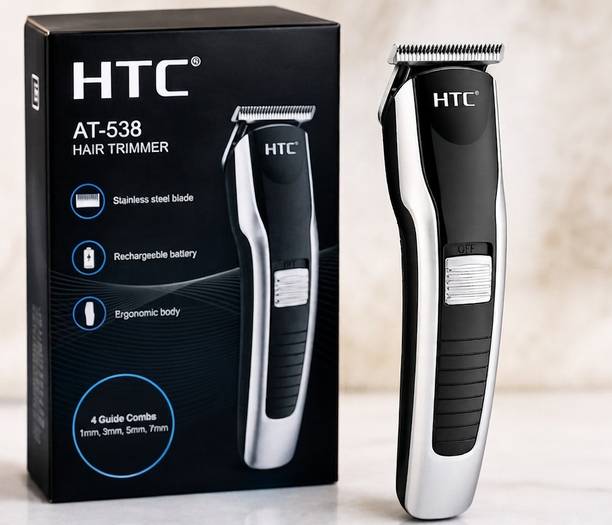 HTC Beard and Hair Cutting Machine for Men Fully Waterproof Trimmer 45 min  Runtime 4 Length Settings