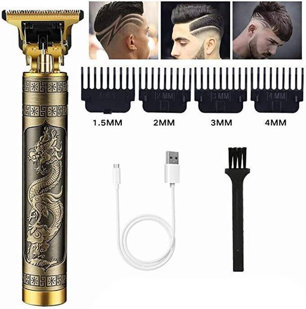 Mirato T9 Vintage USB Rechargeable Cordless Electric Beard Trimmer Hair Clippers G41 Trimmer 120 min  Runtime 4 Length Settings