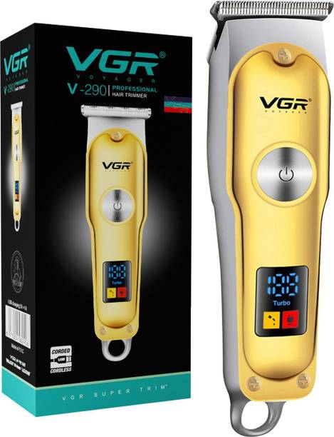 VGR V-290 Professional Hair Clipper with LED Display Trimmer 120 min Runtime 4 Length Settings