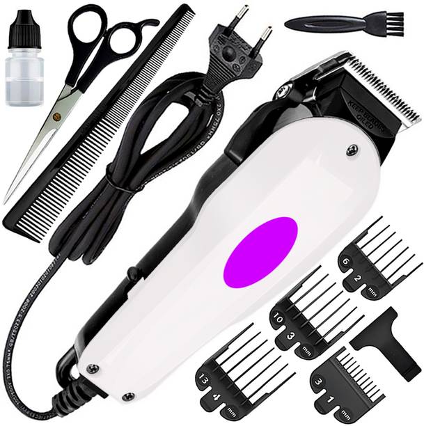 GIE D4 Men Professional Hair Clipper Razor Titanium Wired Low Noise Beard Moustache Trimmer 0 min  Runtime 8 Length Settings